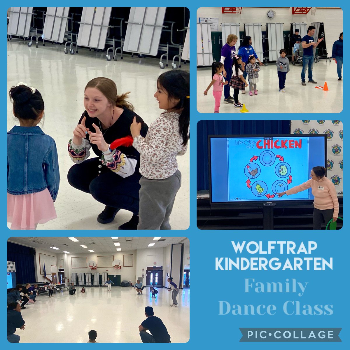 Welcoming our <a href="/SugarlandES/">Sugarland Elementary</a> families to a family dance class with <a href="/WolfTrap_Edu/">Wolf Trap Education</a> to learn about the life cycle of chickens 🐣 <a href="/Wolf_Trap/">Wolf Trap</a> <a href="/LCPS_FACE/">LCPS EL Family and Community Engagement (FACE)</a> <a href="/LcpsPartner/">LCPSPartner</a>