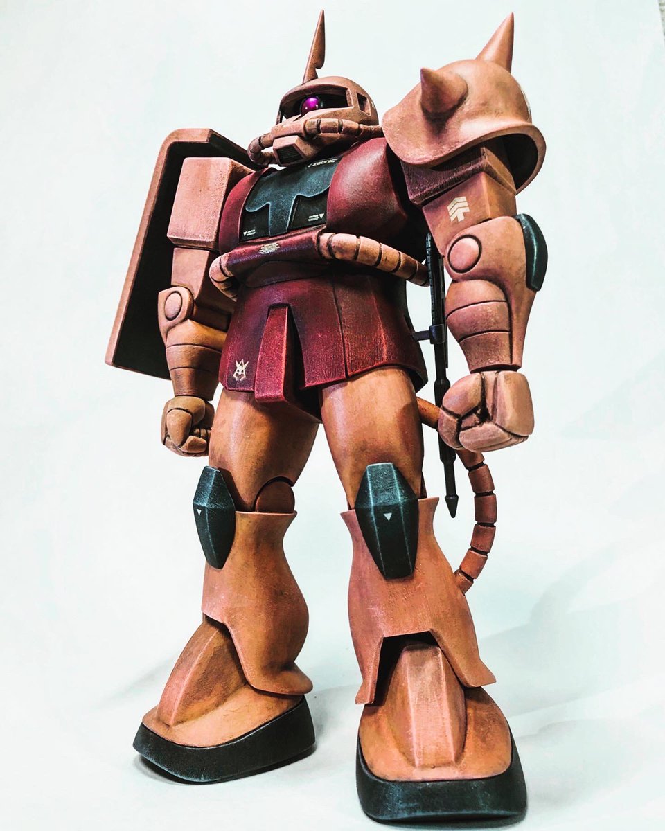 AttackDynamite's tweet photo. 旧キット1/100シャアザク。
完成まであとすこーし！

#シャアザク
#シャア専用ザク
#ガンプラ
#旧キット https://t.co/Ks4fdtndLL