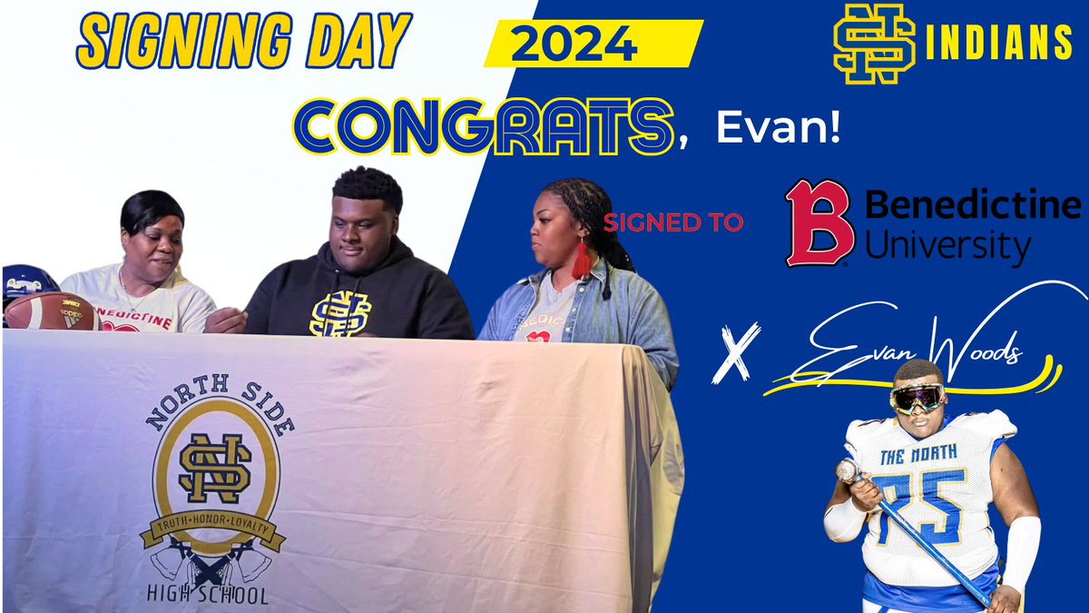 Congratulations to Evan Woods for signing with Benedictine University! #1ProudCoach