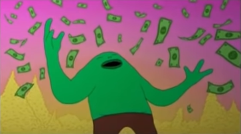 I've been trying to find this for ages can someone please tell me what meme this image from Smiling Friends is referencing