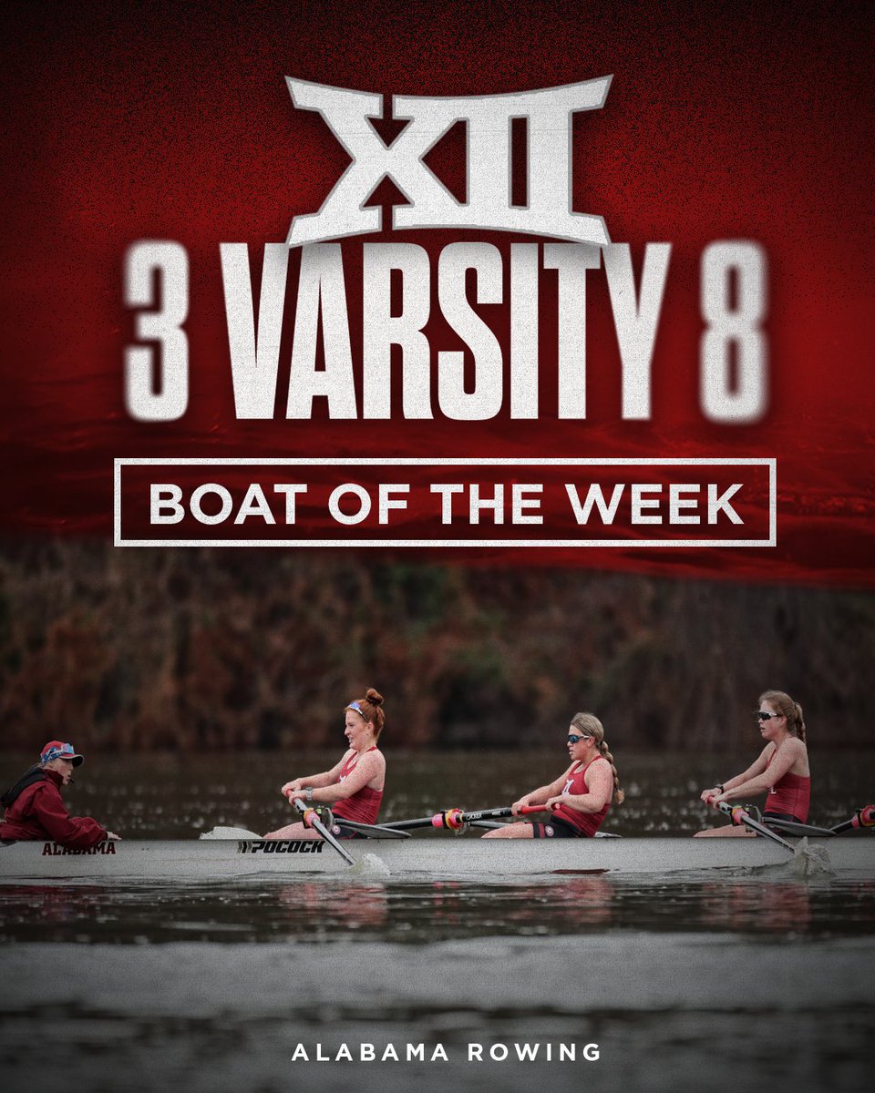 After last week's 7⃣-second win over Wisconsin🦡and North Carolina🐏in the Cardinal Invite, our 3V8+ crew is honored to be recognized by our conference❗️ 🔗bit.ly/3vn7TZ3 #RollTide