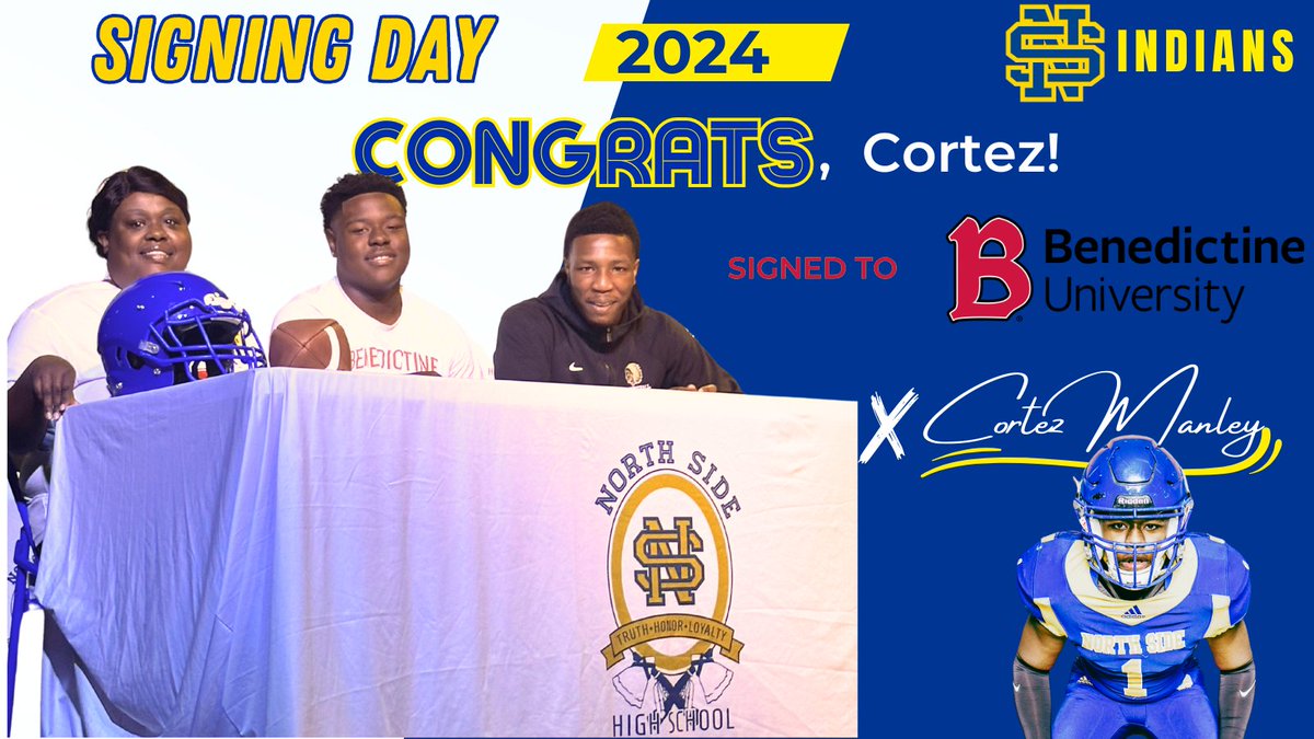 Congratulations to Cortez Manley for signing with Benedictine University! #1ProudCoach