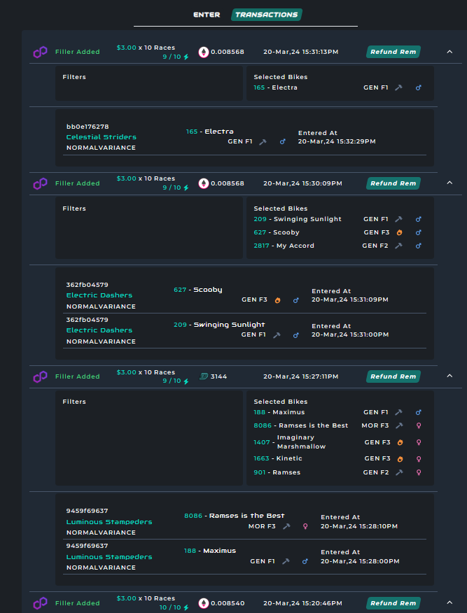 CMRidinDerby's tweet image. Pretty groundbreaking for these types of racing games.  Click once, enter 10 times, watch the races as they fill.