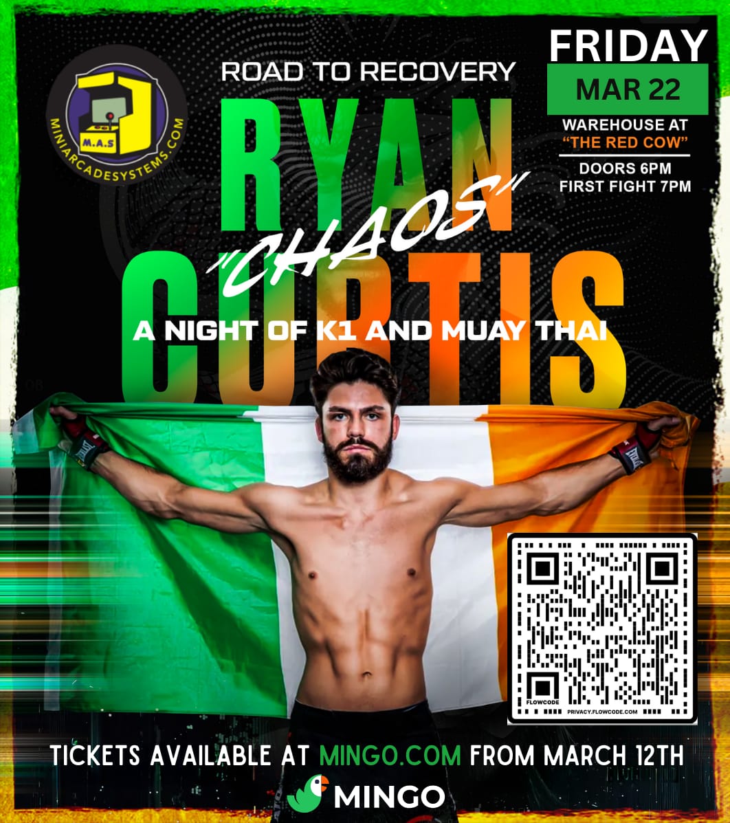 Join 'Fight For Ryan,' a crucial gathering and the first event powered by MINGO Ticket and hosted by Mini Arcade Systems.

This night is more than a show of strength; it's a beacon of hope for Ryan Curtis, facing a tough battle after a training injury left him paralyzed. Every