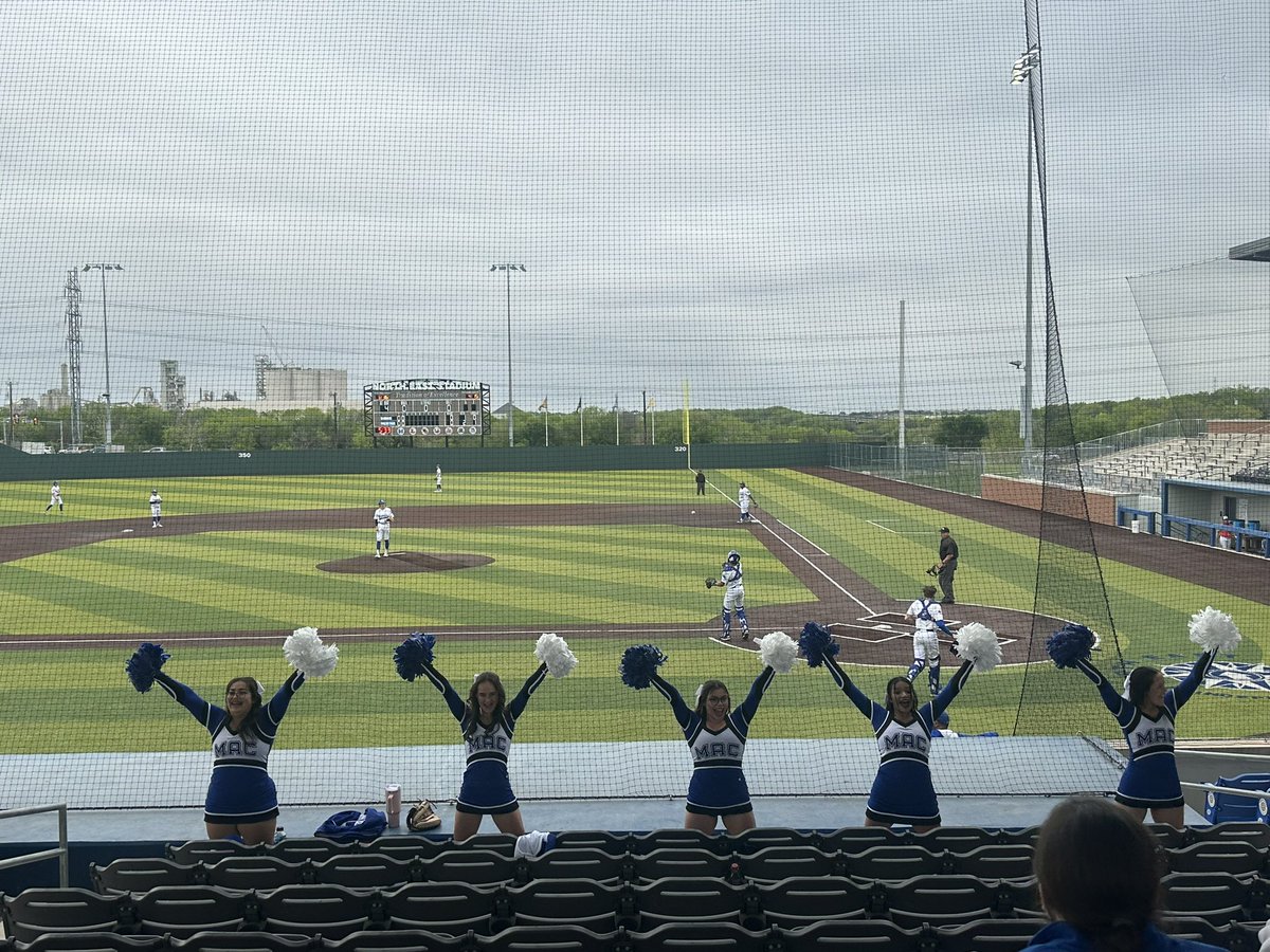 MAC Cheer out at Northeast Sports Park supporting our boys! ⚾️ Future Brahmas Night 💙