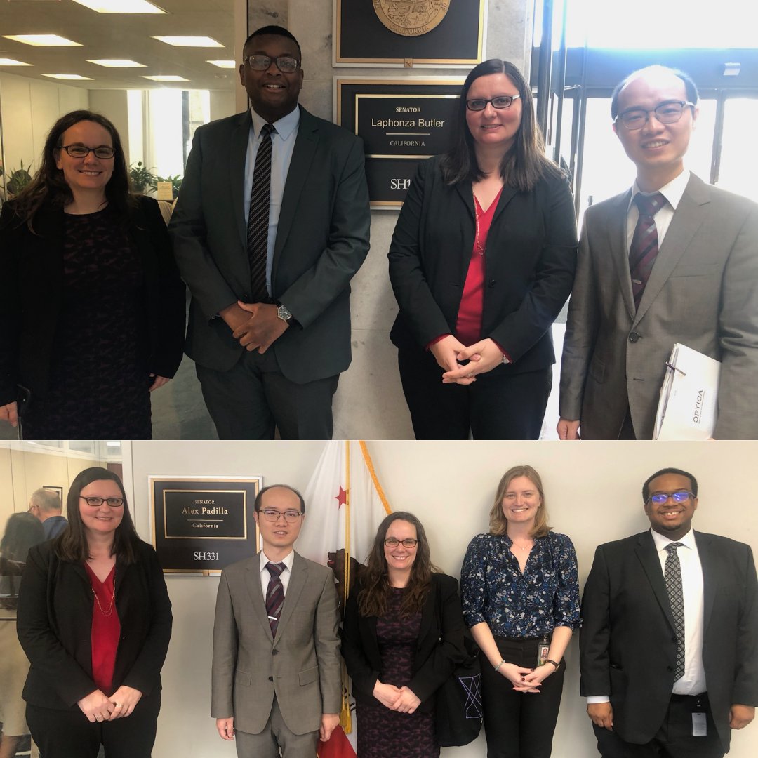 Enjoyed participating in @OpticaWorldwide's Hill Day and visiting CA offices. We advocated for S&T #funding @NSF @NIST @doescience, growing the #STEMworkforce through STEM RESTART Act & Keep STEM Talent Act and reauthorizing National #Quantum Initiative Act. #research #innovation