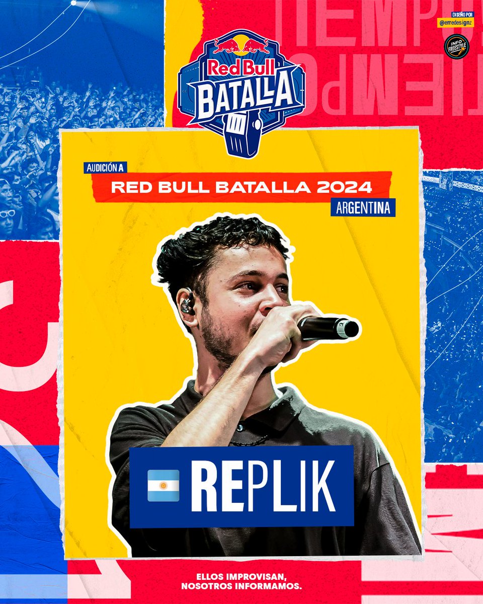 InfoFreestyle2's tweet photo. ¡REPLIK en Red Bull Batalla! 🇦🇷

El competidor argentino envió su audición para clasificarse a las regionales de Red Bull Batalla en busca de su lugar en la Final Nacional. 🏆

#RedBullBatalla 🇦🇷 https://t.co/rMiQdocI9N