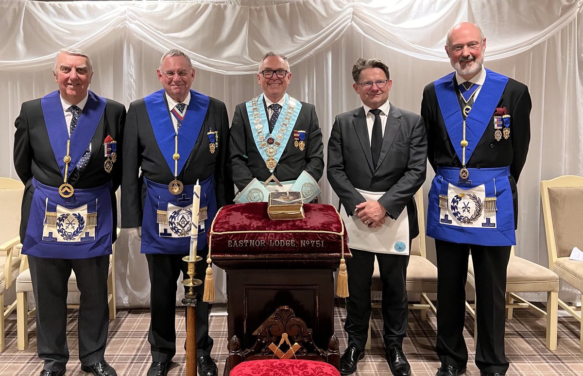 A splendid Second Degree ceremony by Eastnor Lodge No 751 for a Candidate from Blundell’s Lodge No 5467 with a great performance by the Master and team. What a great night! #Freemasons