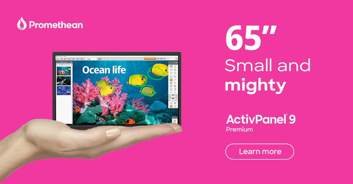 Discover the 65' ActivPanel 9 Premium 🌟. Transform K-12 #education with enhanced engagement and collaboration, no matter the space. Save 50% on your first purchase and transform learning at your school now: bit.ly/3OIC9Va #edtech