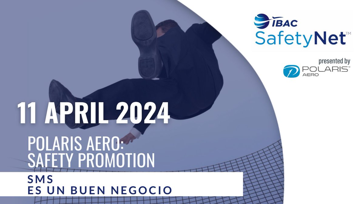 Free Webinar! SafetyNet Webinar - Polaris Aero: SMS – Es un Buen Negocio. REGISTER TODAY! ¡Este webinar será en Español! register.gotowebinar.com/register/65394… #bizav #safetynet