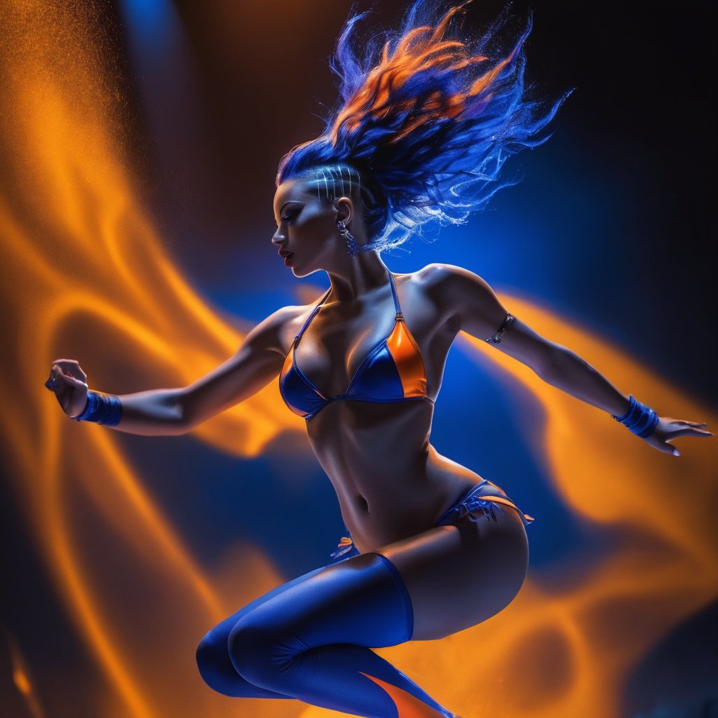 OElsehli's tweet photo. Dance 
#dance #orange #blue #artwork #digitalart #aiart #aiartwork #aiphotography #aicommunity #promptshare #prompt https://t.co/OWeSUaOXqU