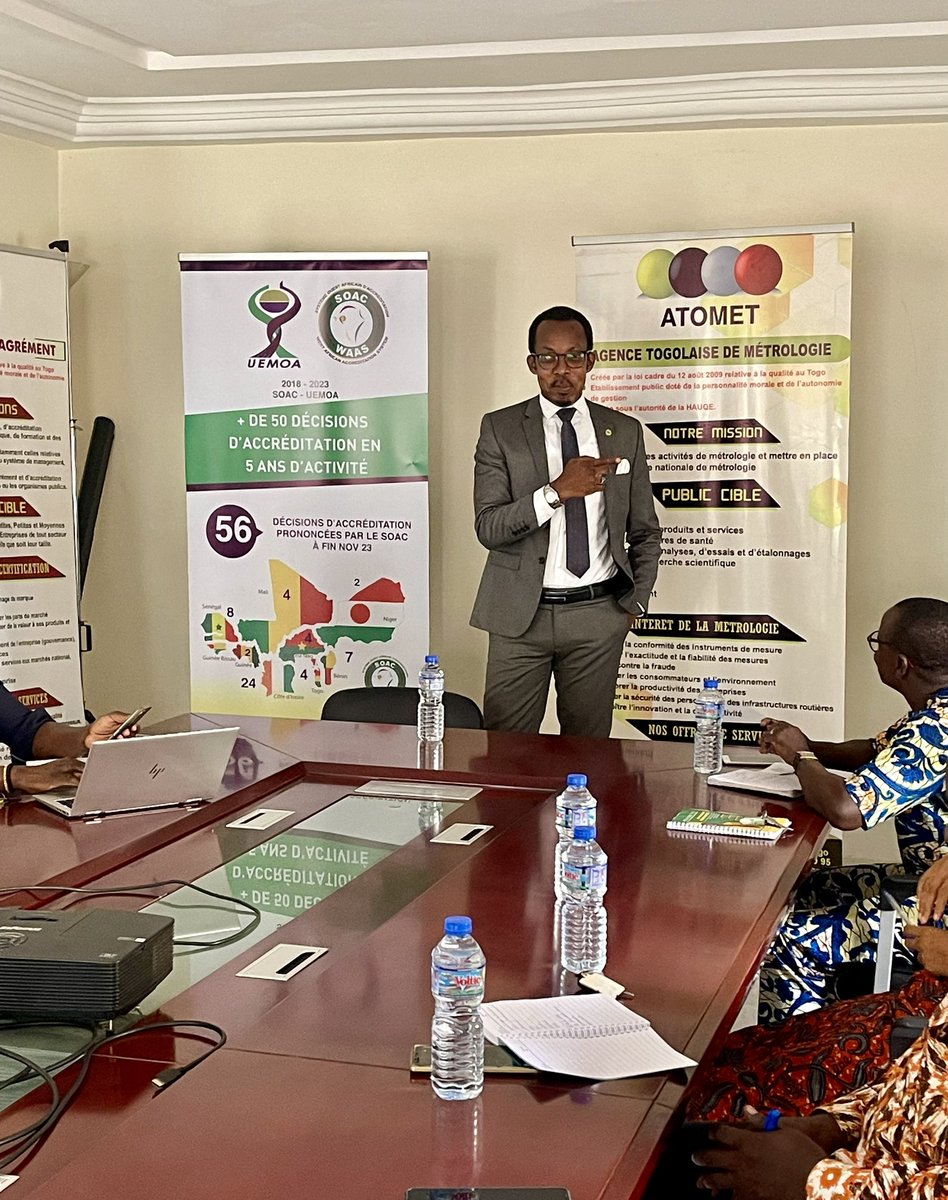 “The one standard, one test ,one certificate can only be achieved by adopting the African harmonised standards, but most importantly implementing them said “ @nhermog during the sensitisation session in Lome-Togo @Agence togolaise de normalisation.