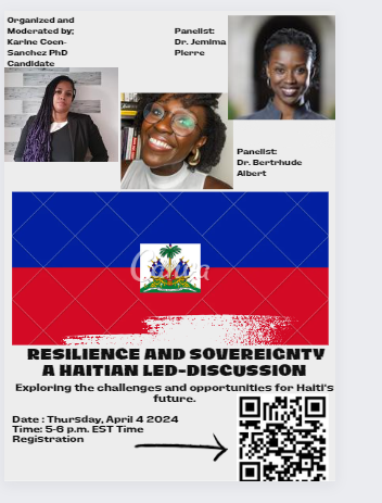 Join us for an insightful and thought-provoking panel discussion that delves into the crucial topics of Resilience and Sovereignty in #Haiti with two amazing Haitian scholars 
@grosmorne29 and <a href="/bertrhude/">Bertrhude Albert, Ph.D.</a>
Registration: 
uottawa-ca.zoom.us/webinar/regist…