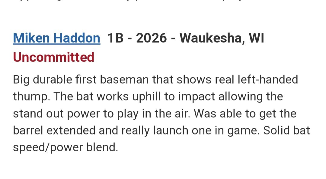 Thank you again to <a href="/PGShowcases/">PG Showcases</a> for the amazing write-up and putting me on their top proscets list. Can't wait for the season to start!!
#OleMiss #Texas #Michigan #Vandy