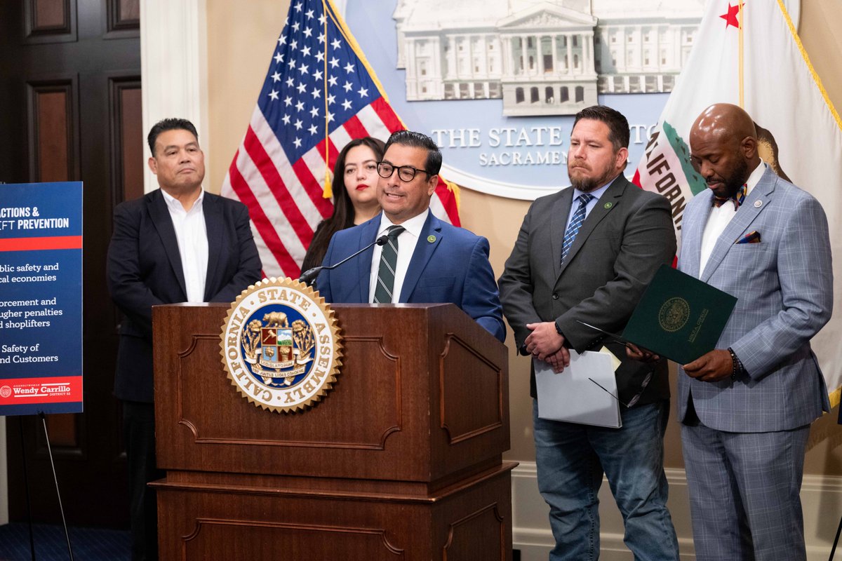 I am proud to co-author the #STOPAct (@AsmCarrillo) to better support our law enforcement personnel and protect our businesses, customers, and local economies from the dangerous retail theft that has been threatening our communities.