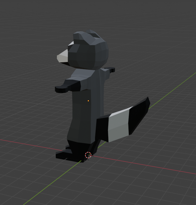 multiplexgraph's tweet image. In Progress Very Low Poly Raccoon for a game I am making.