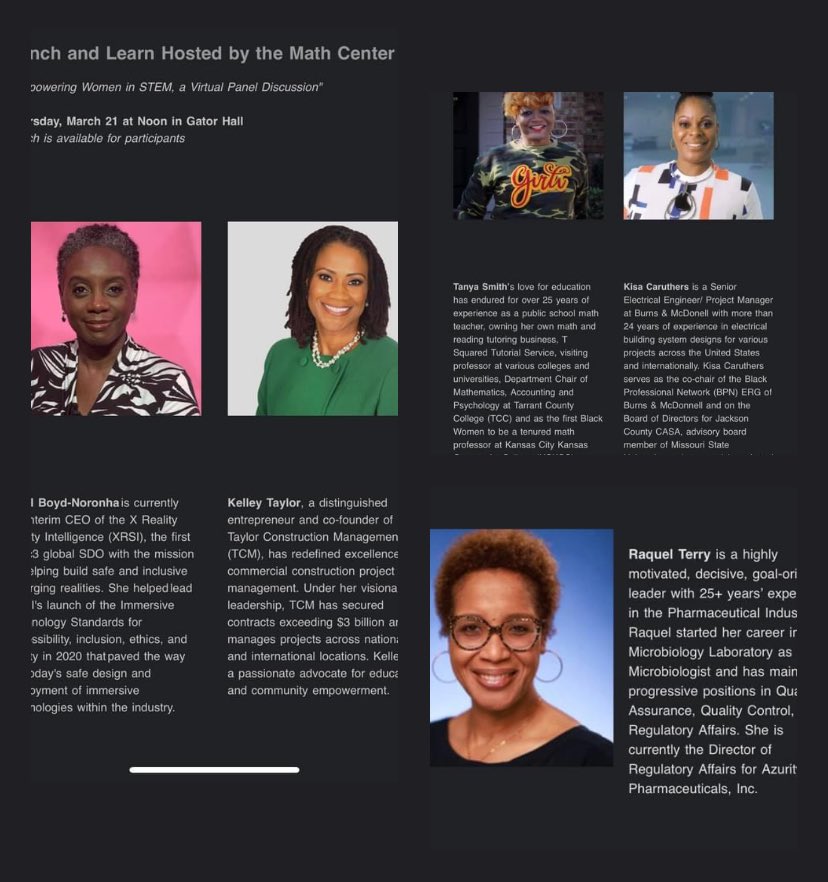 Celebrating Wo’s History Month at Brazosport College. Excited to be on a panel with these Dynamic Women for a Lunch-n-Learn to Empow(H)er Women in STEM: We are HERe Creating Our Own Path on March 21st @ 12pm. Join us virtually by clicking on the RSVP link brazosport.us8.list-manage.com/track/click?u=…