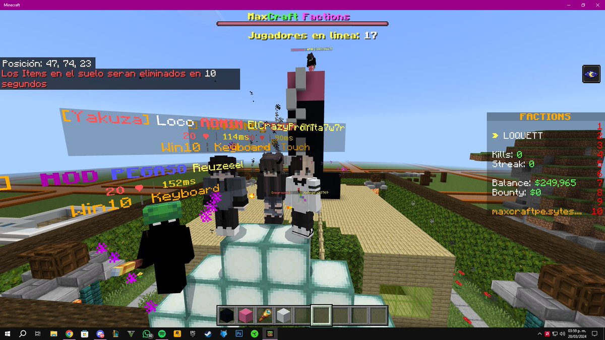 Maxcraft 2024 (Survival), Plots, Minapvp etc 

Únete!!!

maxcraftpe.sytes.net
19132

Discord: discord.gg/dQA5Xf44RS