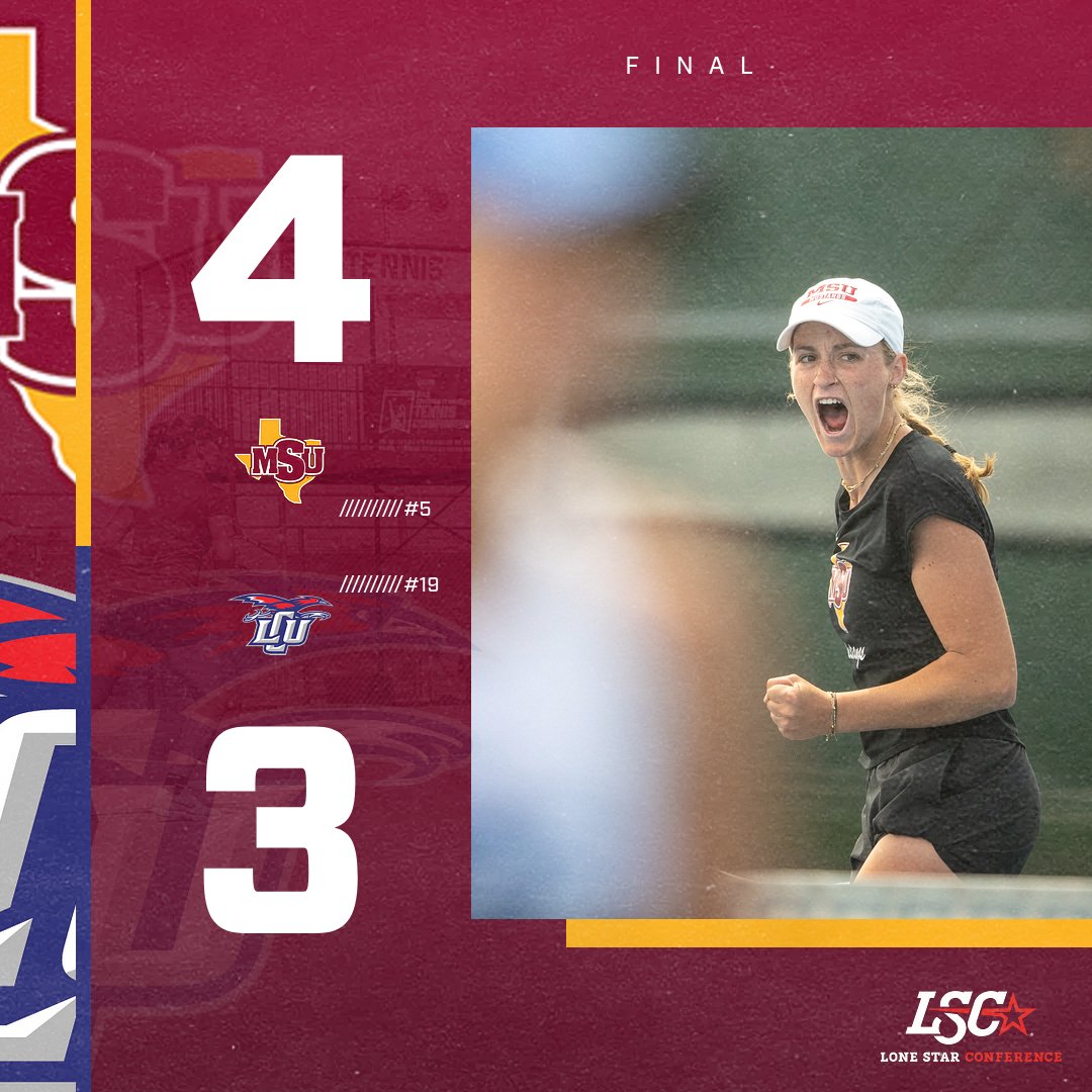 🎾 | No. 5-ranked Midwestern State battles past Lubbock Christian in Lone Star Conference opener. #StangGang