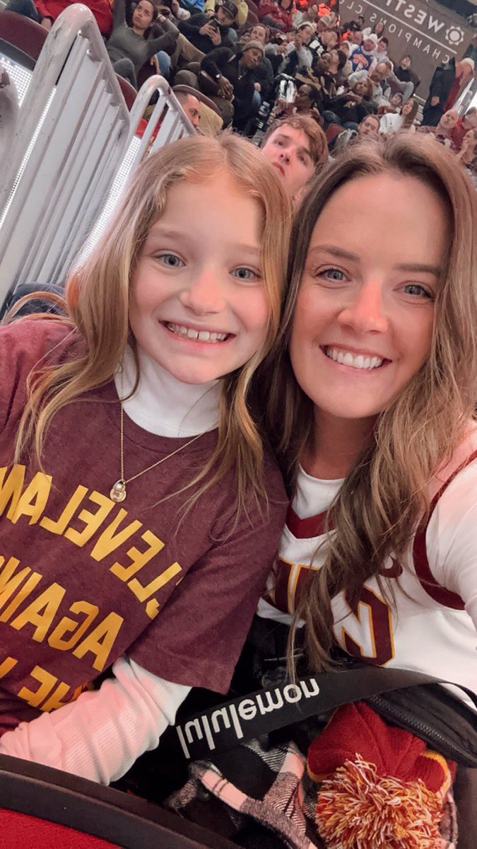 MorganOverbey's tweet image. Back in The Land with my girl! Go Cavs!💛 #LetEmKnow