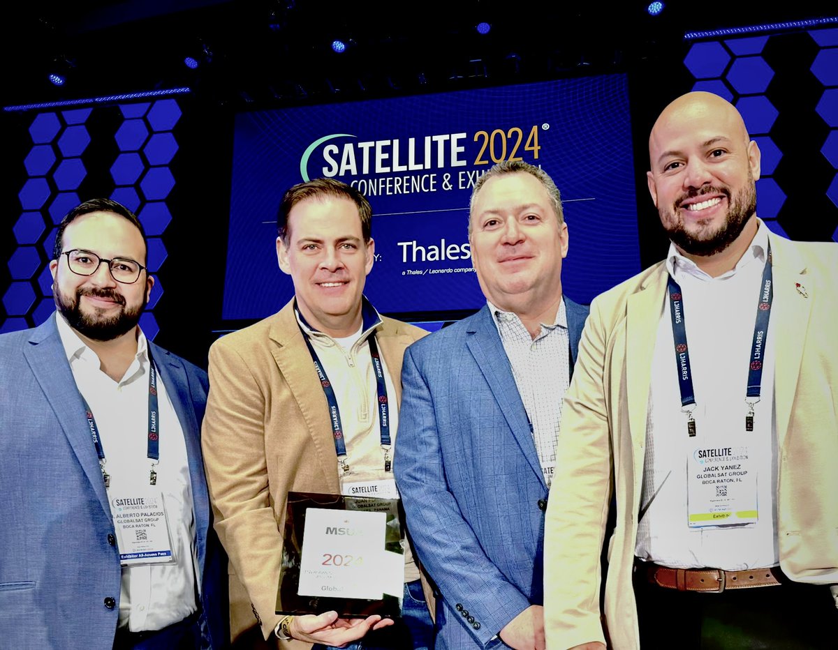 El consorcio @Globalsat es nuevamente ganador de premio MSUA a la Innovación: satelital-movil.com/2024/03/global…