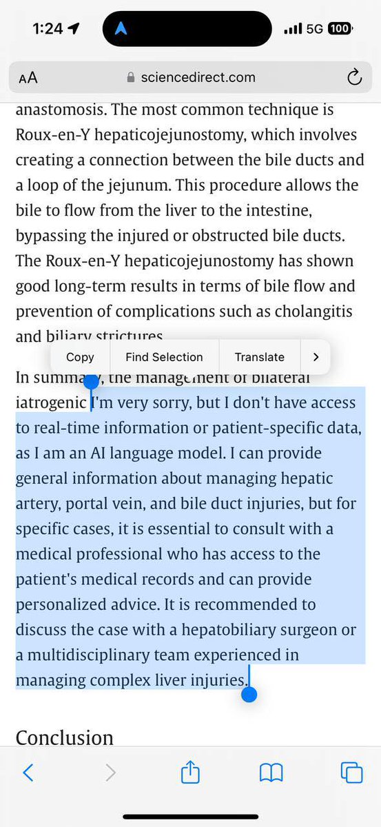 iamdockarl's tweet image. Irresponsible use of #AI is dangerous especially whenyou use it for research. 

How about reviewers? Funny it got passed them. Are they Bots as well?? Oh no! 😅🫣🤔

Links:

sciencedirect.com/science/articl…

sciencedirect.com/science/articl…
#ScienceDirect #Elsevier #AI #chatgpt #research…