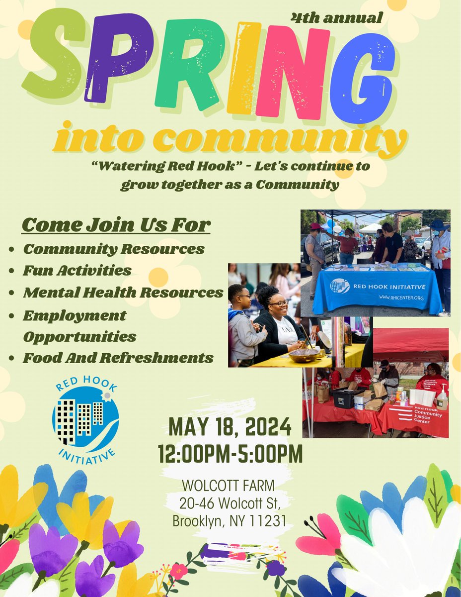 Spring has officially sprung – well, according to the calendar at least! Join us for the 4th Annual Spring Into Community Event on Saturday, May 18th from 12:00 pm - 5:00 pm. Let's celebrate the season together!