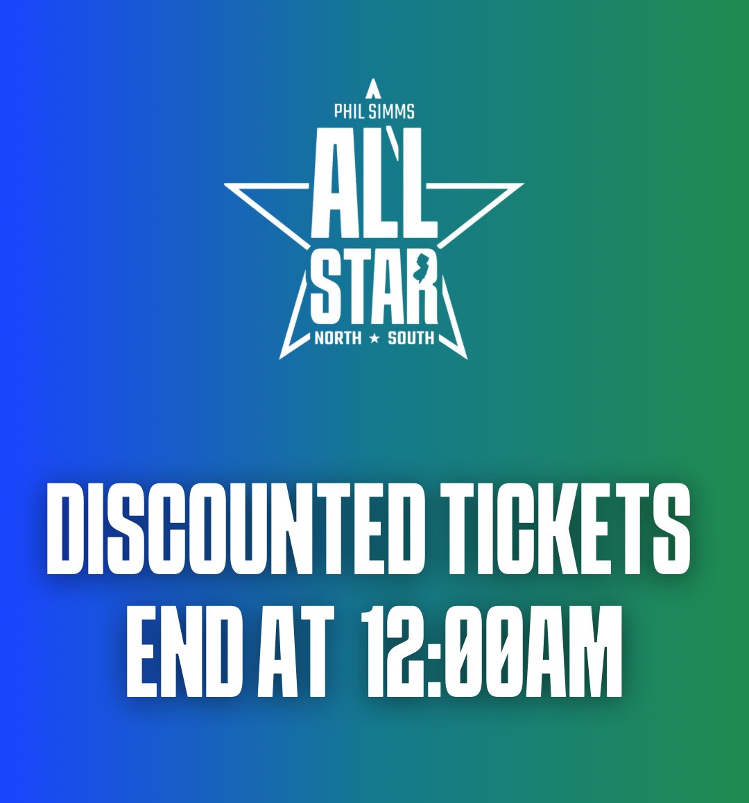Phil Simms North South All-Star (@psimmsnosogame) on Twitter photo Early bird special ends soon! Click the link below to purchase a discounted ticket before the day ends: njnsfootballclassic.com/box-office-tic… Early bird special ends soon! Click the link below to purchase a discounted ticket before the day ends: njnsfootballclassic.com/box-office-tic…