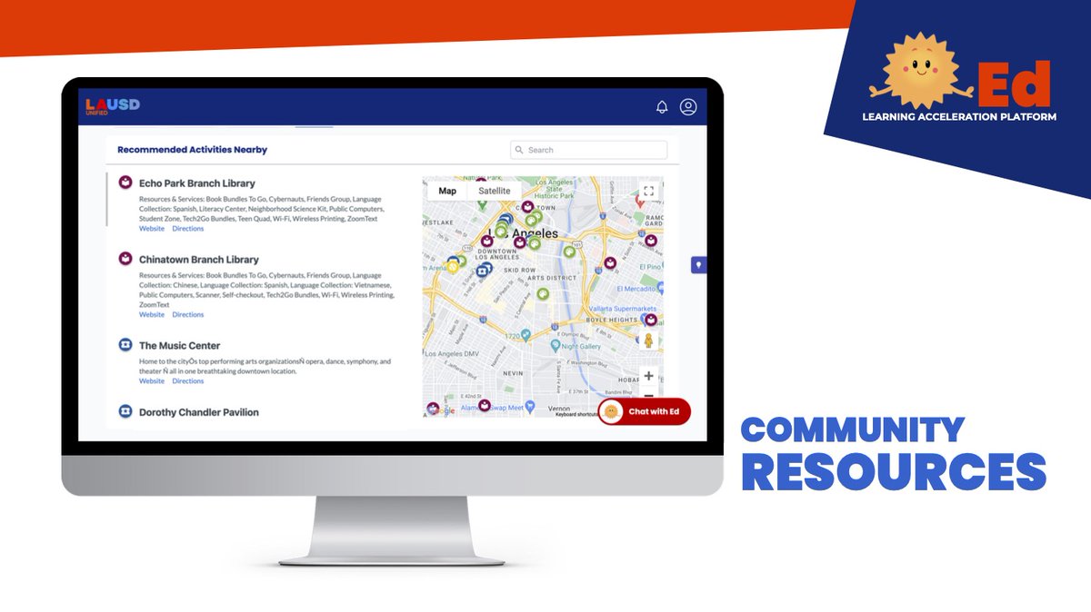 Students will be connected to resources through Ed. Targeted alerts provide clear direction on steps students and families can take to accelerate learning, removing the guesswork and simplifying how they navigate their educational experience. #EdTalks lausd.org/ed