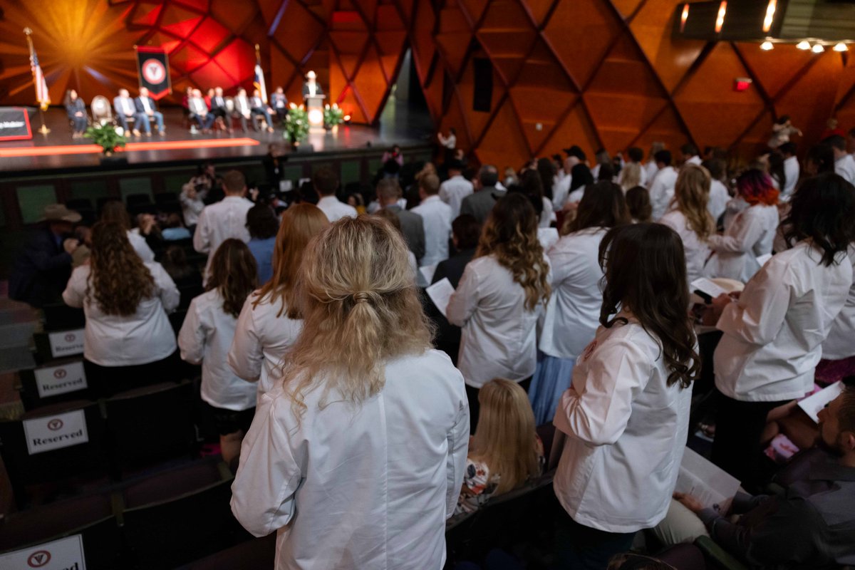 This past weekend, @TTUVetMed held its very first White Coat Ceremony, where 62 students received their white coats, a symbol of the knowledge and skills they have gained🥼 loom.ly/Om3uk9Q All 62 coats were fully sponsored, thanks to your generous contributions.