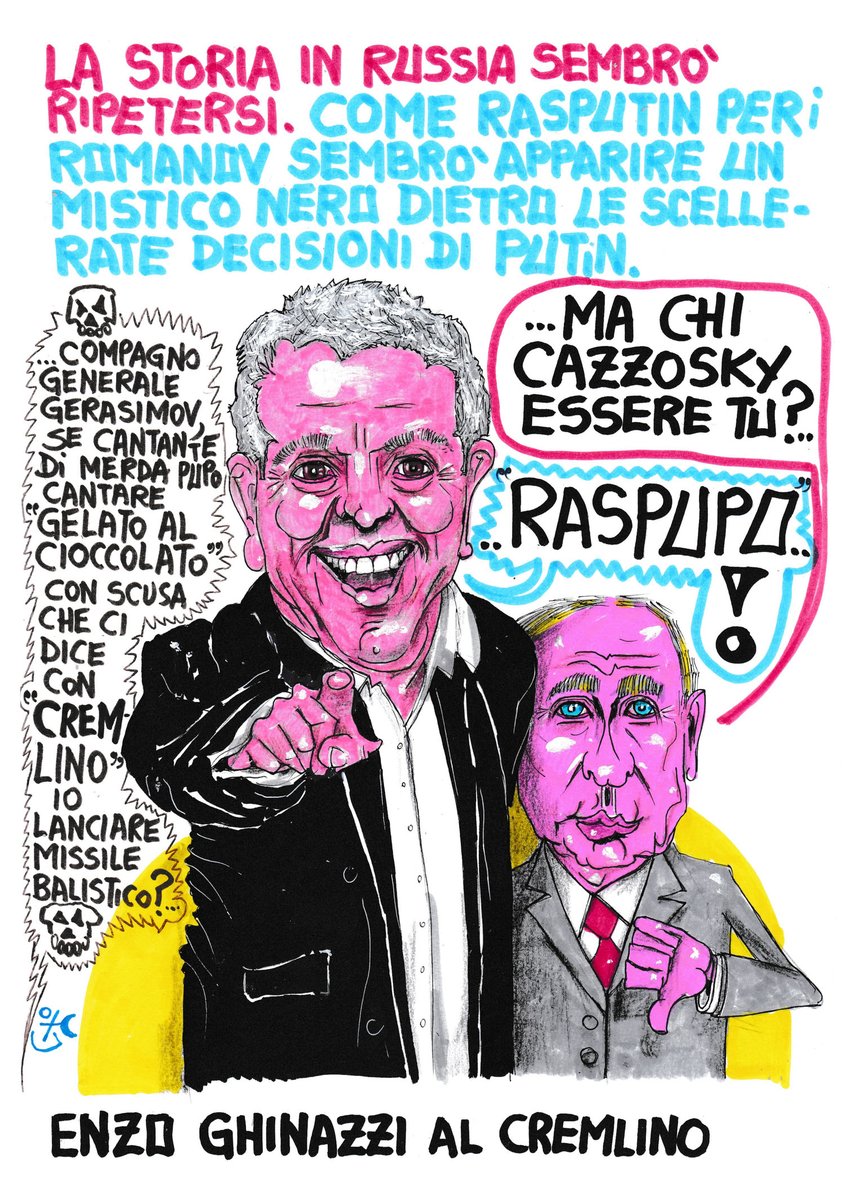 #Raspupo per #Putin come #Rasputin per i #Romanov 

#enzoghinazzi #merda #gelatoalcioccolato #gerasimov #cremlino #satira #politica #ElezioniRussia #ucraina