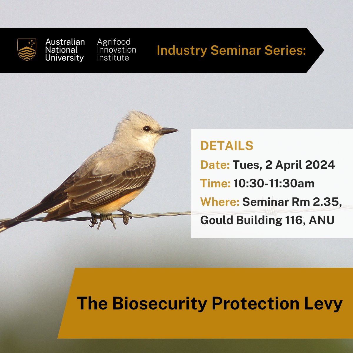 We're launching our Industry Seminar Series next month! First seminar will cover the govt's proposed Biosecurity Protection Levy. 📆 Mark the date and register now: events.humanitix.com/afii-industry-… @tonymahar @NationalFarmers @Austaxpolicy