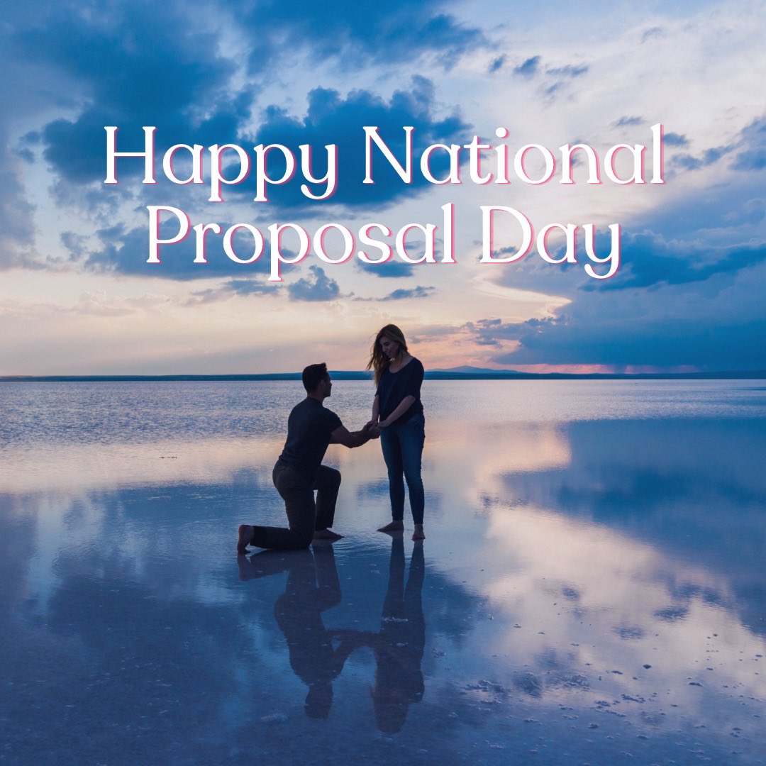 Happy National Proposal Day! 💐 
It’s the day that may encourage those who have been contemplating proposing to finally pop the question. Hopefully the day may at least open up dialogue and discussion about the topic of marriage between partners. 
#NationalProposalDay