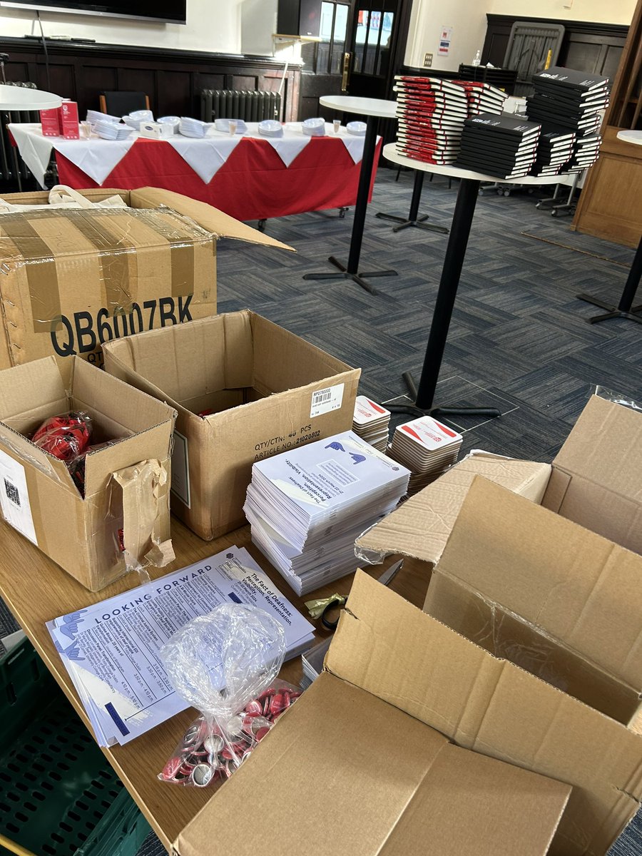 SallyG_sli's tweet photo. Getting the conference swag ready for The Fact of Deafness: Perception, Recognition, Visibility. Funded by @CommunitiesNI Hosted by @TranslateQUB https://t.co/BzMCahMBKo