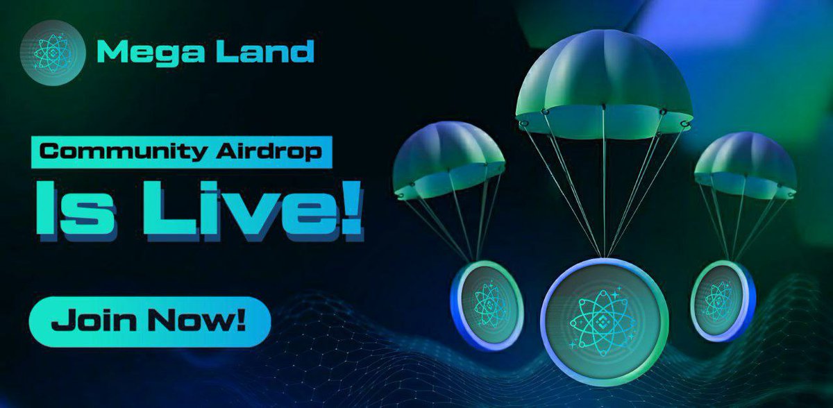 🎉 SuperDefi_Dao X  @MegaLandNews #USDT BIG #AirdropGiveaway  

💯New Airdrop: MEGALAND 
🧑‍🤝‍🧑Joined Reward: 75K MegaLand 
🎁Refer Reward: 50K MegaLand 

✅ Follow 
<a href="/SuperDefi_Dao/">SuperDefi</a> &amp; @TellerUSDT 
✅ Like, RT and Tag 3 Friends 
✅ Complete #AirdropBot all task ⤵️