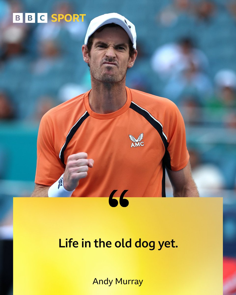 Andy Murray has beaten former Wimbledon runner-up Matteo Berrettini in a tough Miami Open first-round draw.

Don't count him out. 

#BBCTennis