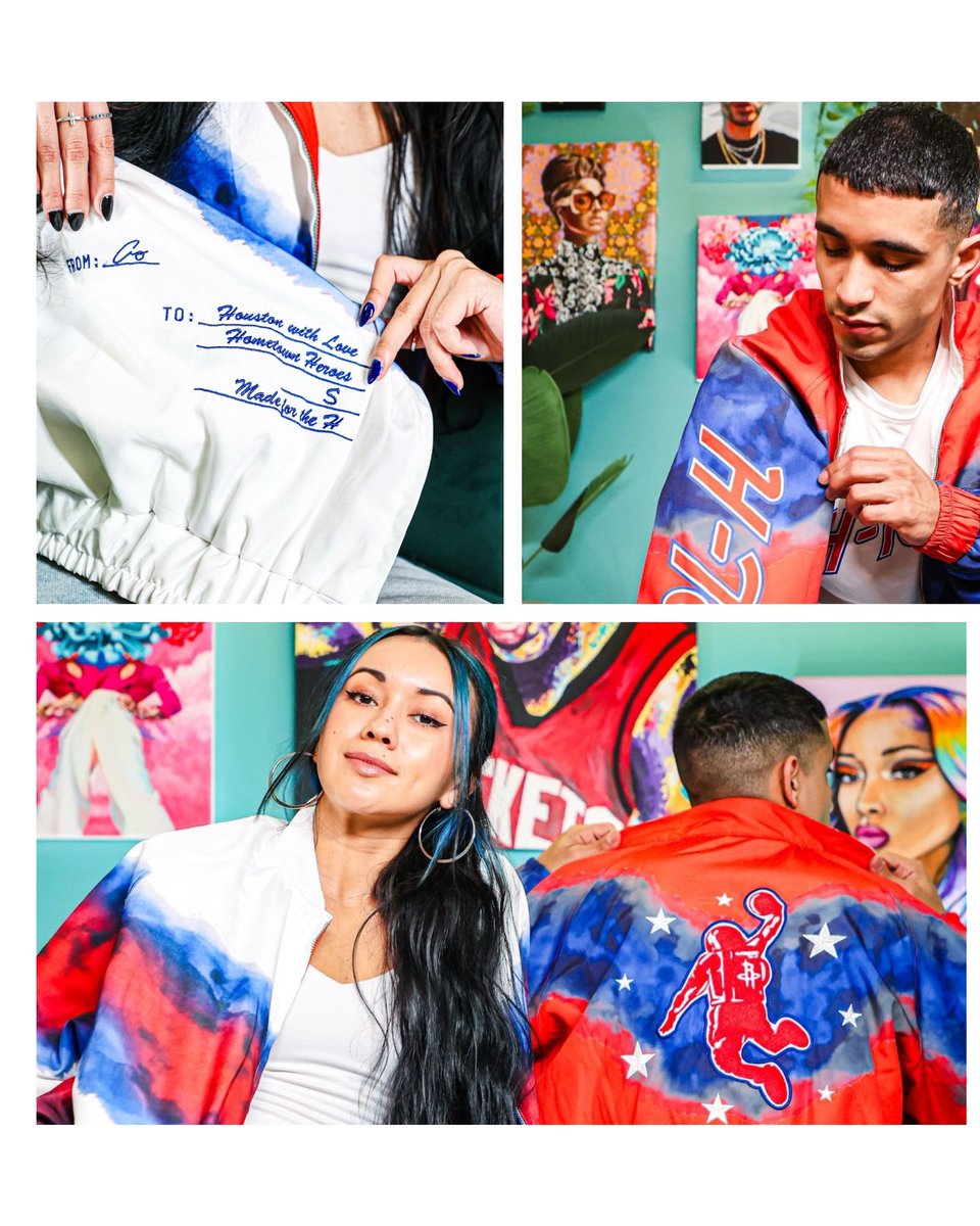 HoustonRockets's tweet photo. Introducing our exclusive reversible Hometown Hero jacket, a dynamic collaboration between the Rockets and @AllenOnyia, a fashion pioneer from the city 🤘
Set your calendar for Saturday’s drop at the Rockets Shop at Toyota Center and rep your city!
P.S.: #StyleIsASport https://t.co/riIEDxGeWS