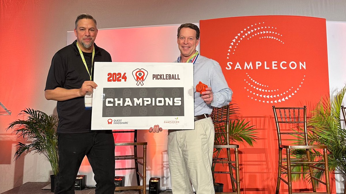 QuestMindshare's tweet image. A huge thank you to @Samplecon for hosting our Pickeball Tournament! In recognition of our tournament champions, a charitable donation will be made to a MR organization on their behalf 🎖️

#samplecon2024 #pickleballtournament