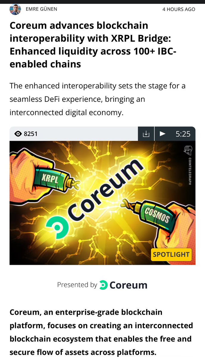 iamartikyoul8's tweet image. I guess the word is out. Welcome to the interchain⛓️🌐 
#defi #xrpl #interchain #coreum #superledger #cosmos #ibc