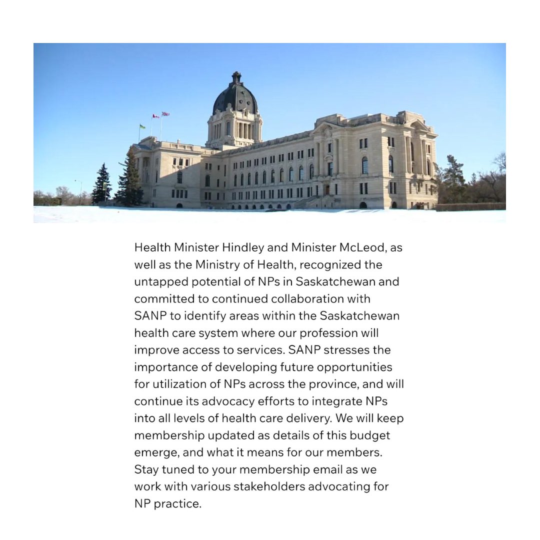 Swipe to see the press release after today’s budget release! Big news in SK NP history today.