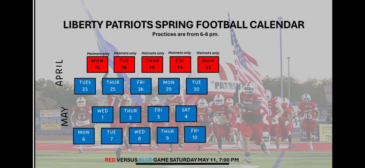 Spring Football practices are almost here! Stop by the L to check us out.