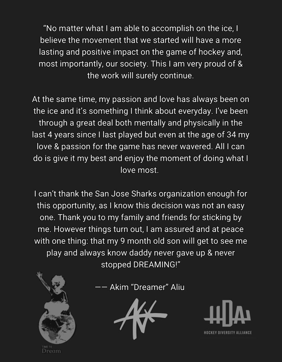 Congratulations to our very own @Dreamer_Aliu78 on his return to professional hockey!👏🏽