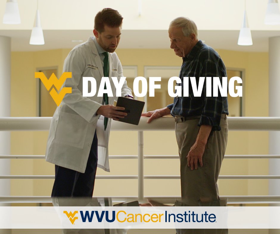 You can still win additional funding for the WVU Cancer Institute! Before midnight, tell others about why you gave today by tagging us with #WVUDayofGiving and #IGave. We could win added funding. Support the WVU Cancer Institute here ➡️ pulse.ly/qnakb69cq2