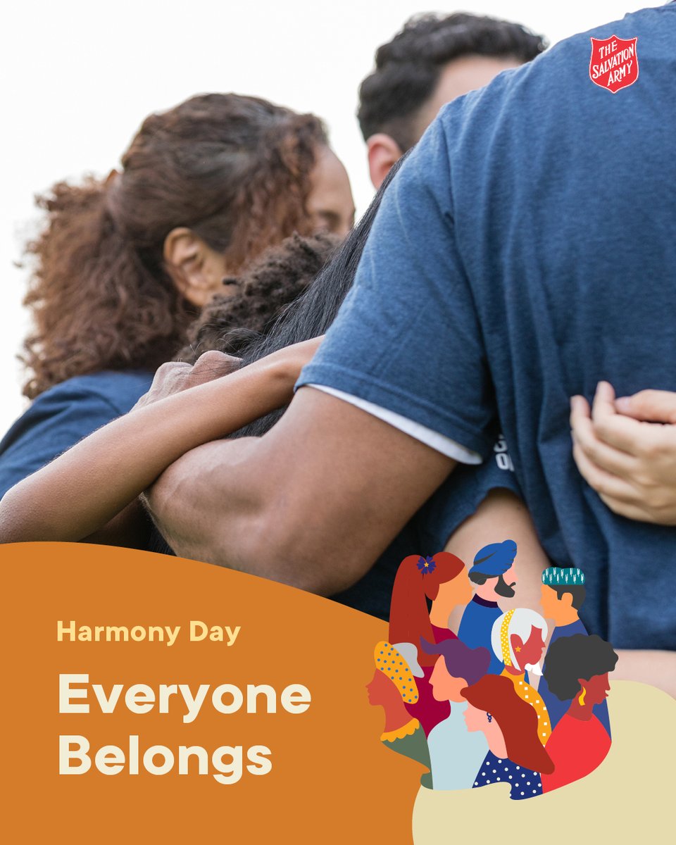 #HarmonyDay is a day of cultural respect & inclusiveness for everyone who calls Australia home. It recognises our diversity while bringing together Australians from all different backgrounds. At the Salvos everyone is welcome to find love, hope & acceptance — every day ❤️