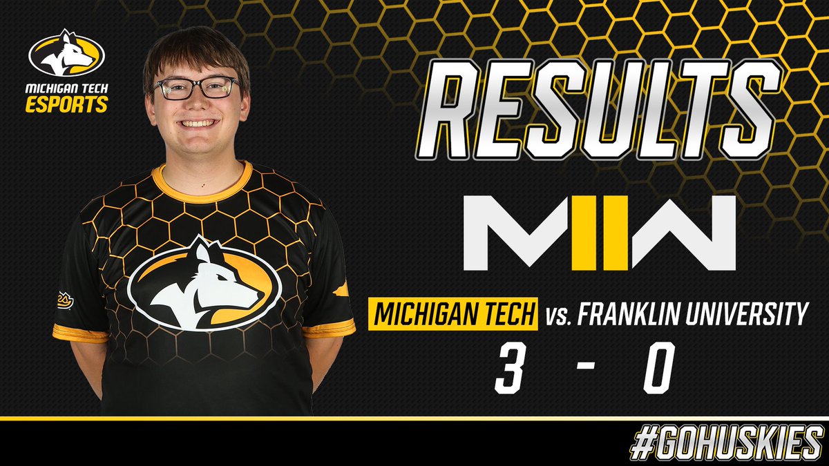 TECH WINS! Call of Duty takes the win over @FCGrizEsports 3-0. #wearehuskies