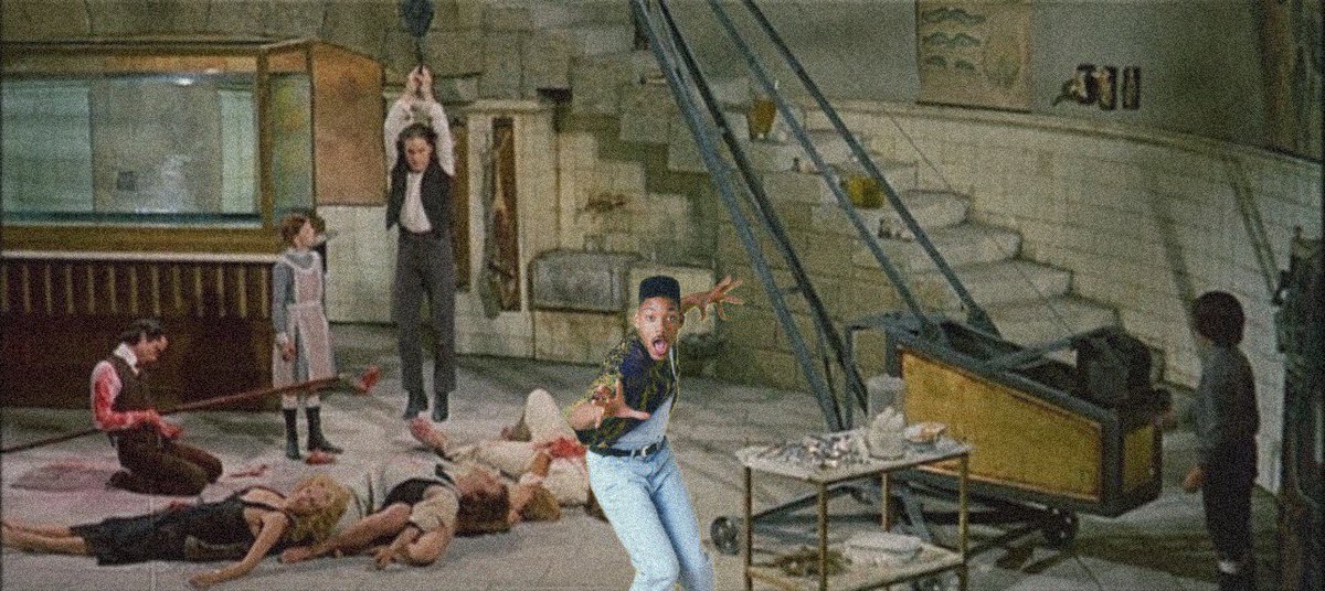 Hey Bradley whatcha doing now? I’m taking pictures of Will Smith as The Fresh Prince of Bel-Air and putting him in scenes from the 1973 film ‘Flesh for Frankenstein’ and then calling it ‘Fresh for Frankenstein’.