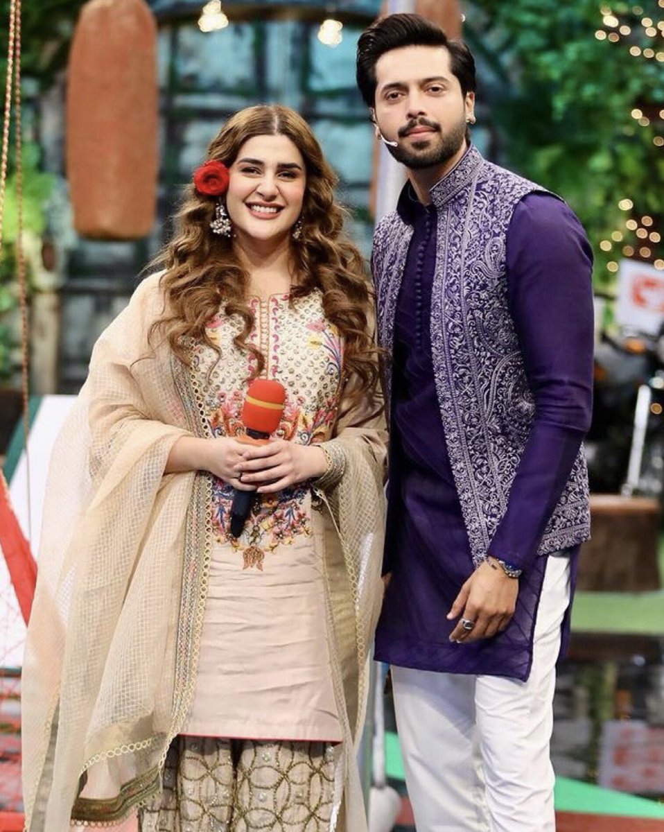 Fahad Mustafa and Kubra Khan on the sets of Jeeto Pakistan today ✨

#FahadMustafa #KubraKhan #JeetoPakistan #ARYDigital