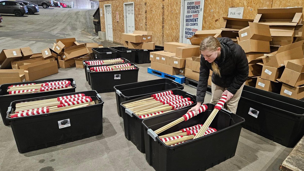 Marquette University ROTC cadets volunteer their time to help with our educational programs & events. Cadet Kaia Lui recently helped unpack 11,000 new flags that will be used May 20-24 for “Field of Flags.” The field will feature 27,000 flags in total for Memorial Day.