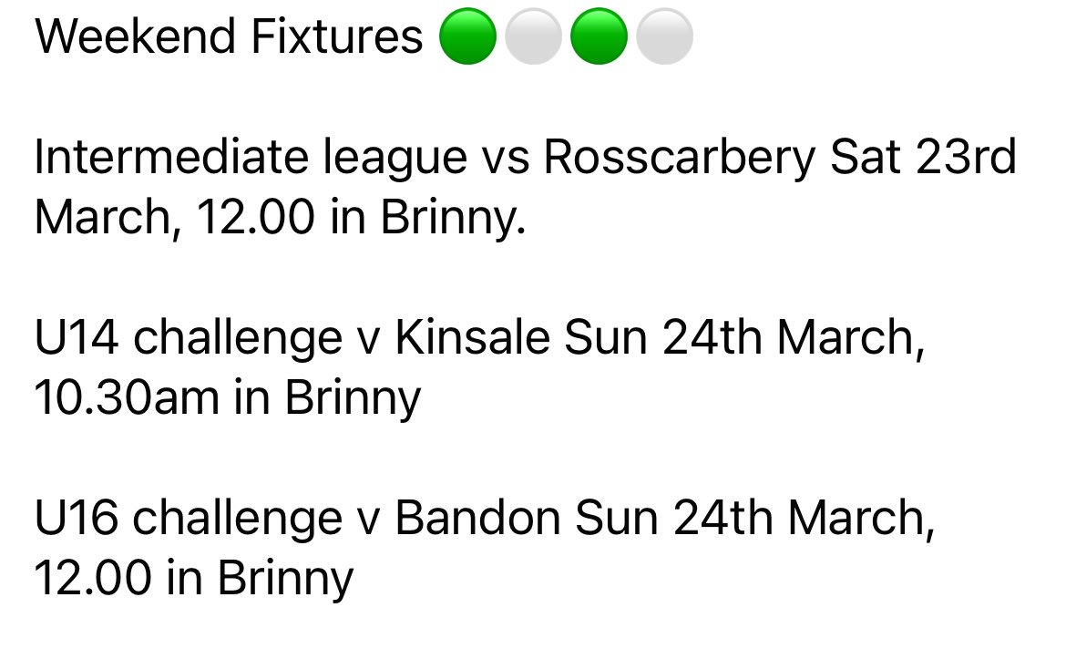 Valley Rovers ladies football Weekend fixtures 🟢⚪️🟢⚪️🟢🟢 @westcorkladies @CorkLGFA