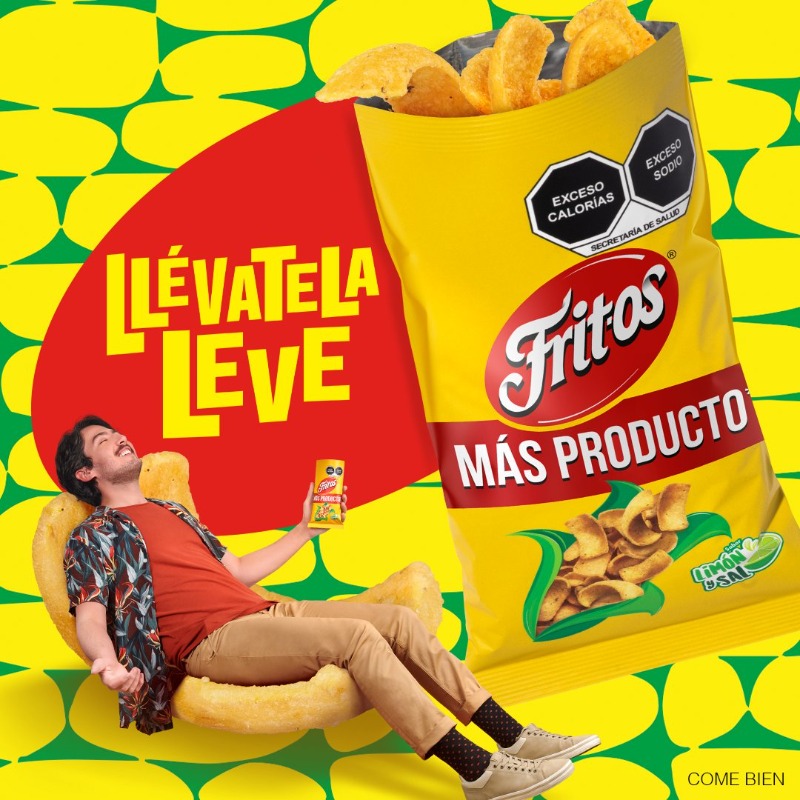 Fritos_Mexico's tweet photo. ¡Estás a un clic de llevártela leve y estar así de a gusto con los Fritos® que más te gustan!